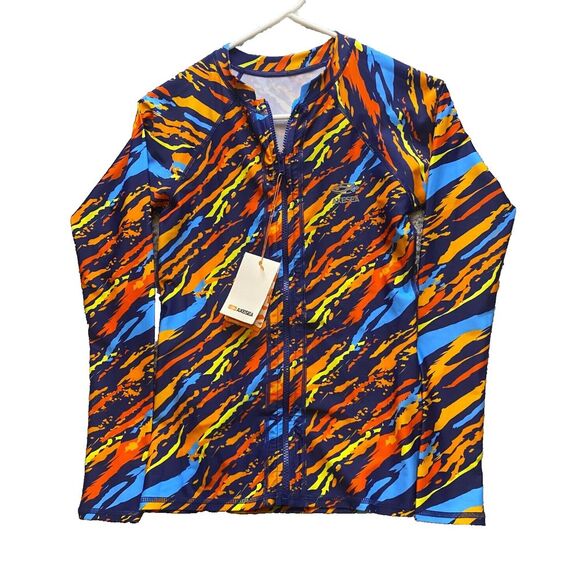 Axesea Shirt Womens Small UPF 50+ UV Sun Protection Surfing Beach‎ Full Zip NWT - Picture 1 of 13